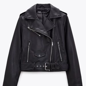Like New Zara Leather Motocycle Jacket